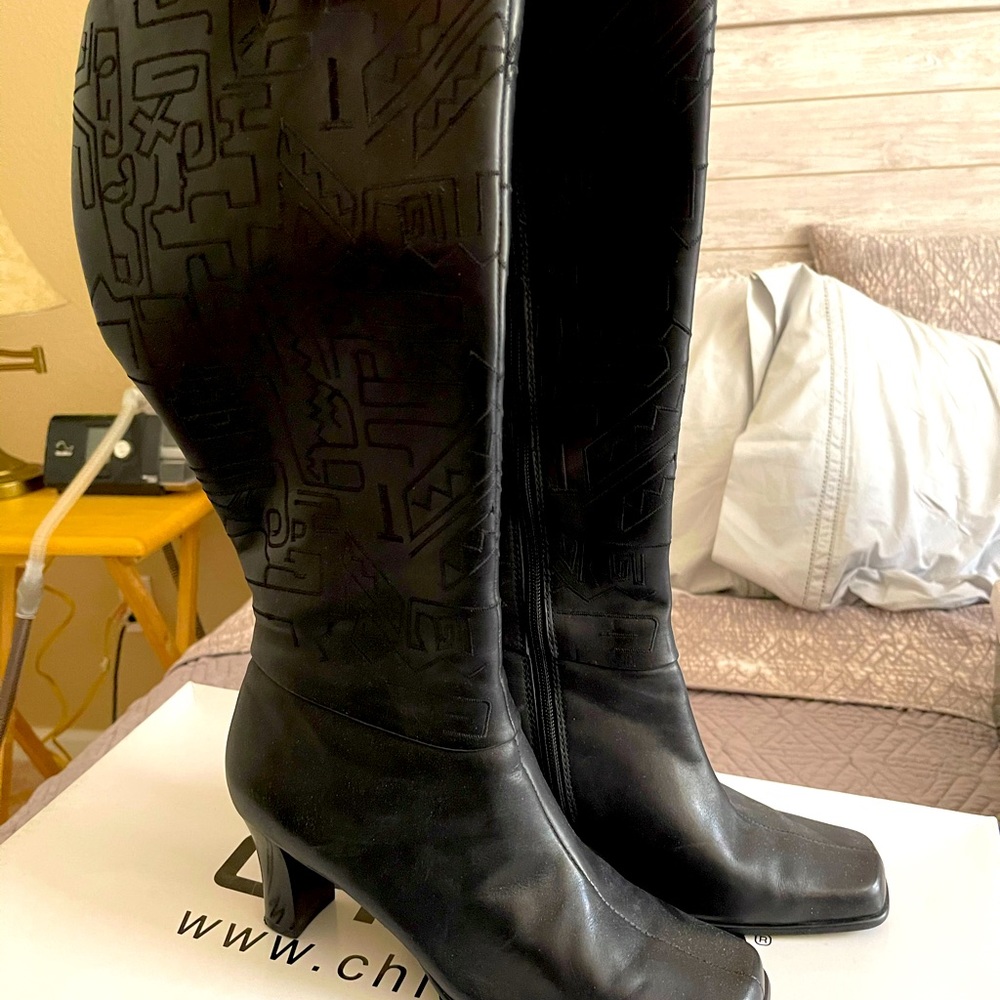 Heeled boots.